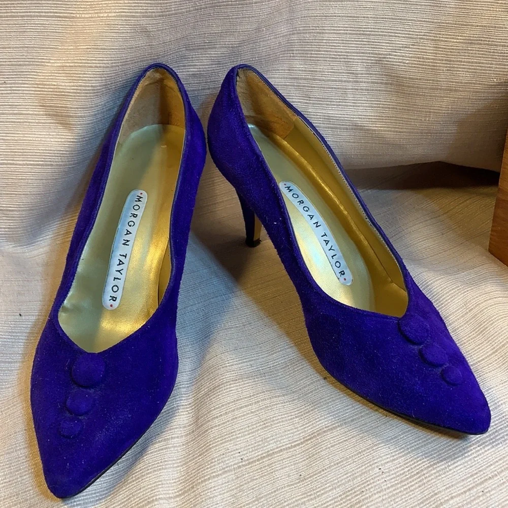 Morgan Taylor Old Hollywood leather vintage pumps
